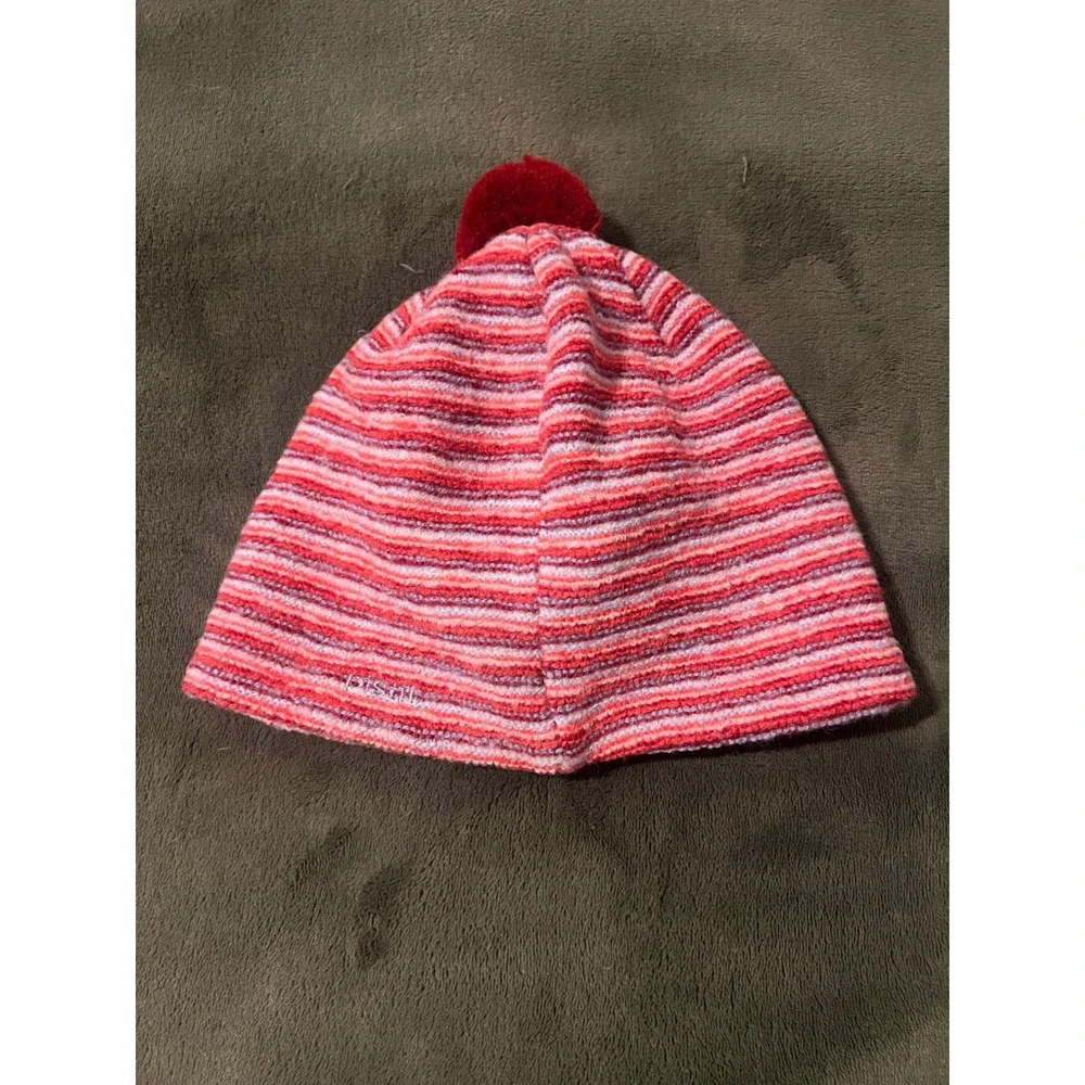 Boho Nordic Striped Pom Beanie Pistil 100% Wool Made in Italy